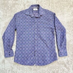 Luxury PINK by Thomas Pink Purple Checkered Button Down Shirt